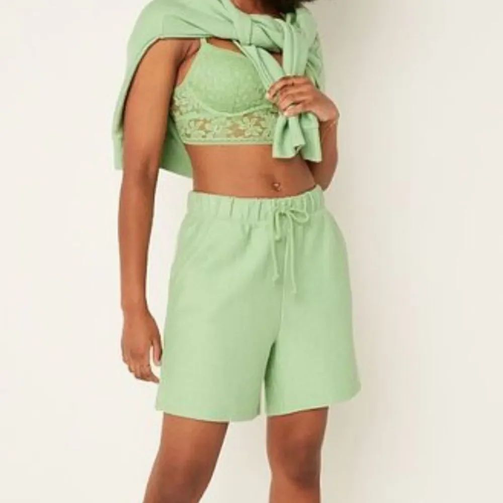 Victorias Secret Pink Lounge High Waist Dad Short Green XXL